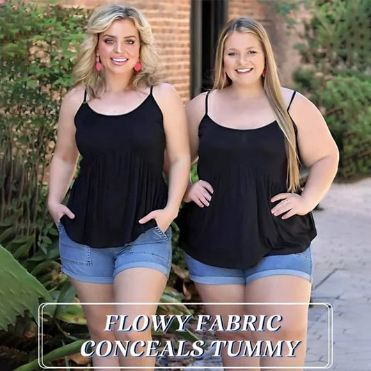 🎁Schneller Verkauf – 49% Rabatt🌺 Locker sitzendes Tanktop mit integriertem BH