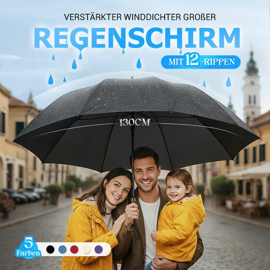 🌂49% Rabatt🔥Großer faltbarer Regenschirm mit 12 windfesten Speiche