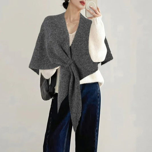 ☁️LETZTER TAG VERKAUF 49% RABATT💕Damenschal aus Wollmischung in Volltonfarbe