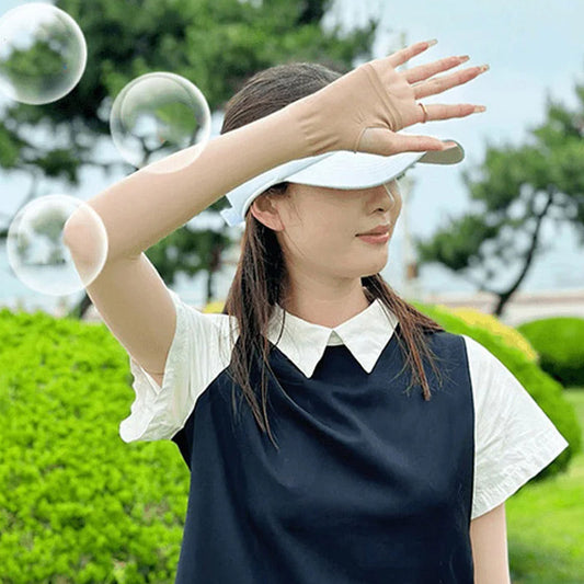 Hochelastische, unsichtbare UV-Schutzärmel in Nude-Farbe