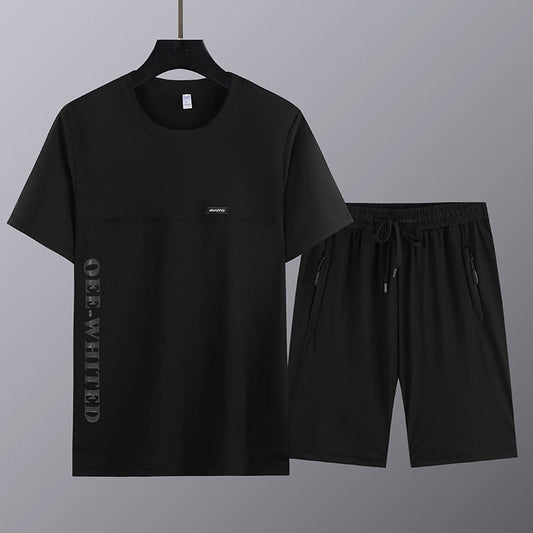 👍🎁Zweiteiliges Set aus Kurzarmshirt und Shorts für Herren