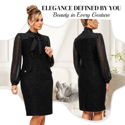 🌸Frühlingsspecials🌸 Damenkleid mit Fliege am Hals
