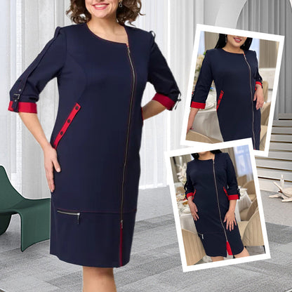 ❄️Winter-Specials❄️Modisches High-End-Kleid für Damen mit seitlichem Reißverschluss