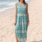 💥Halbpreis-Ausverkauf🔥👗🌊 Damen Sommerkleid – Locker, Ärmellos, V-Ausschnitt mit Taschen, Ideal für Strand & Freizeit