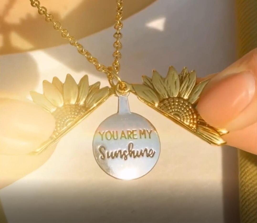 🔥🌞Sonnenblumen-Halskette „You Are My Sunshine“ mit Geschenkbox🌻