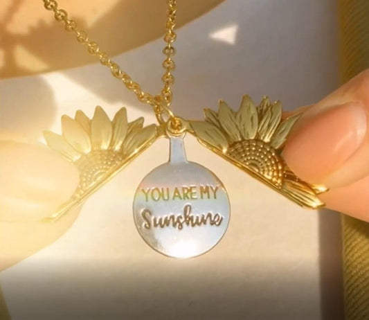 🔥🌞Sonnenblumen-Halskette „You Are My Sunshine“ mit Geschenkbox🌻