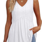 💜LETZTER TAG ANGEBOT - 49% RABATT💜Bedrucktes, fließendes, ärmelloses Tanktop mit V-Ausschnitt und Schößchen für Damen