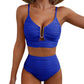 💥Strand-Hit✨Damen Push-Up Bikini mit hoher Taille