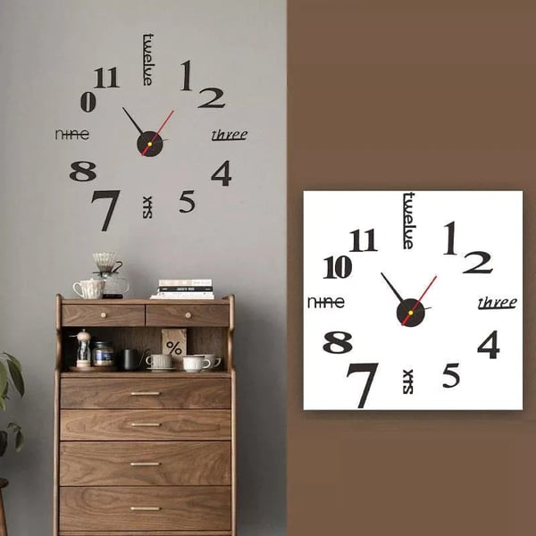 DIY moderne, stanzfreie Wanduhr