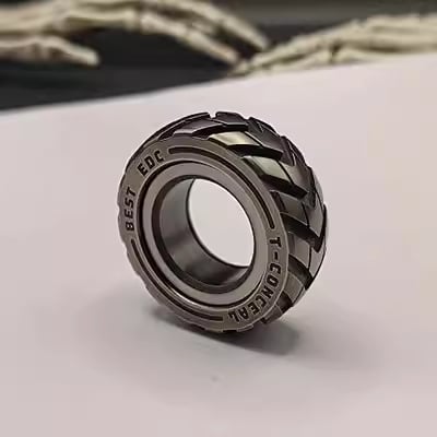 Doppelfunktions-Fidget-Ring aus Edelstahl für Motorradreifen