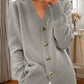 🍂Autumn New Arrivals🌸Women's Casual Autumn Plain Yarn Buttoned Cardigan