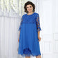 Spitzen-Midikleid für Damen in lockerer Passform