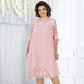 Spitzen-Midikleid für Damen in lockerer Passform
