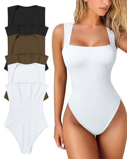 🔥HEIßER VERKAUF 48% RABATT🔥Gerippter ärmelloser Bodysuit