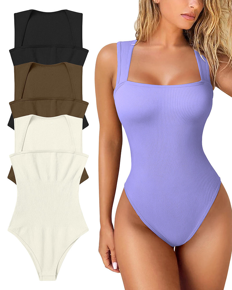 🔥HEIßER VERKAUF 48% RABATT🔥Gerippter ärmelloser Bodysuit