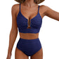 💥Strand-Hit✨Damen Push-Up Bikini mit hoher Taille