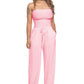 🔥Schulterfreier, einfarbiger, gesmokten Jumpsuit