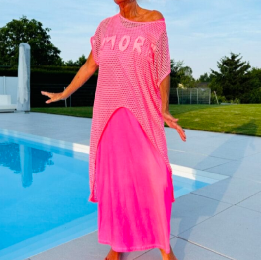 2-teiliges Set aus Bluse mit Aussparungen und ärmellosem Kleid