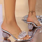 🌸Frühlingsangebote💐 Damen-Sandalen mit transparentem Kunstkristall