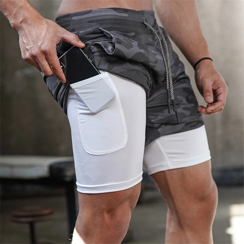 ✨Herren Sport Shorts Laufshorts 2 in 1 Kurze Running Sporthose Fitness Training🔥（49% Rabatt）