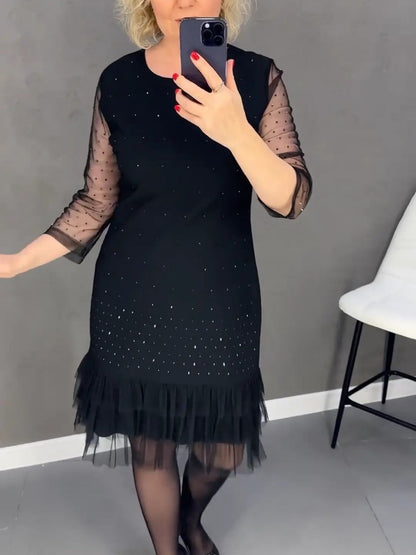 🖤Schwarz-Kurzes Abendkleid