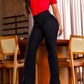 Stretch-Schlagjeans mit hoher Taille