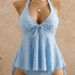 Damen-Tankini-Set mit Nackenband und Rüschen