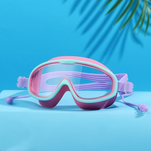 HD-Schwimmbrille für Kinder mit großem Rahmen, wasserdicht und beschlagfrei