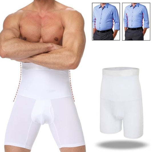 Rutschfeste Shapewear-Boxershorts für Herren aus Silikon mit hoher Taille