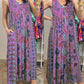 🔥HEISSER VERKAUF💃✨ Vintage Blumenmuster lockerer ärmelloser Jumpsuit