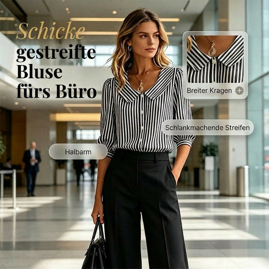 📢Mid-Season Sale: −50% nur für kurze Zeit⏰👜 Designer-Bluse für Damen – V-Ausschnitt, kurze Ärmel, lockere Passform & atmungsaktiv, ideal fürs Büro & warme Tage ☀️