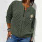 🍃Lässige Strickjacke mit Reißverschluss für Damen mit Hohldesign