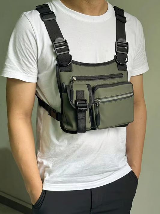 🔥Multifunktionale taktische Brusttasche mit verstellbarem Reißverschluss