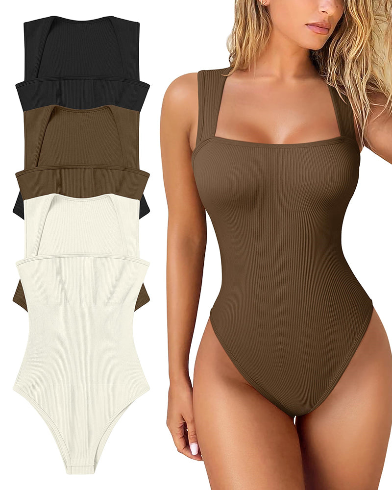 🔥HEIßER VERKAUF 48% RABATT🔥Gerippter ärmelloser Bodysuit