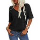 💖Sommerschlussverkauf 2025 – 49% RABATT💥Einfarbiges T-Shirt mit V-Ausschnitt für Damen