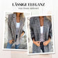 🔥Lässiger karierter Blazer mit Revers