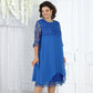 Spitzen-Midikleid für Damen in lockerer Passform
