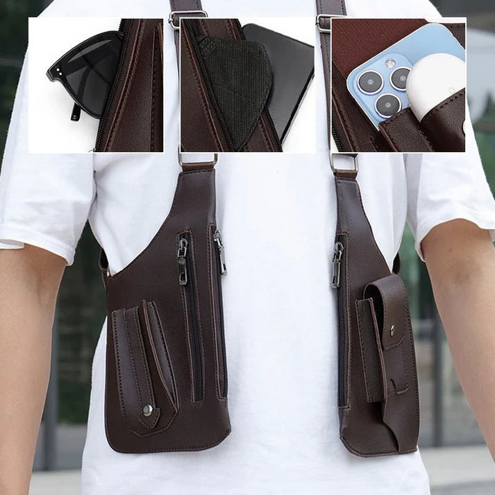 🖤Diebstahlsichere taktische Tasche mit mehreren Taschen und doppelter Schulter für Herren