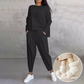 Mode, Freizeit ✨Langarm mit rundem Hals ＆ Hose 2-teiliger Set