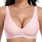 💜💜Jelly Wireless Damen Komfortable kabellose Push-up-BHs, nahtlose T-Shirt-BHs, BHs mit tiefem V-Ausschnitt für jeden Tag