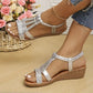 🔥Neue zehenoffene Sommersandalen mit Strasssteinen für Frauen