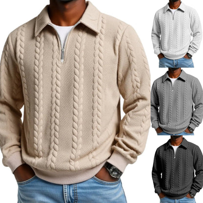 🔥 2026 New arrivals offer-Men's Casual Half-Zip Cable-Knit Sweater