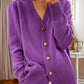 🍂Autumn New Arrivals🌸Women's Casual Autumn Plain Yarn Buttoned Cardigan