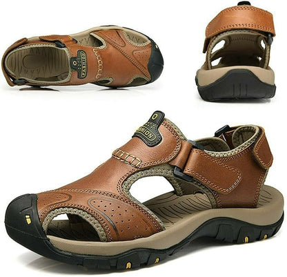 🎁Heißer Verkauf 49 % Rabatt⏳Leder-Wandersandalen für Herren