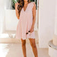 💖Heißer Verkauf 49% RABATT💖Sommerkleid mit V-Ausschnitt und kurzen Ärmeln aus Hohlspitze👗