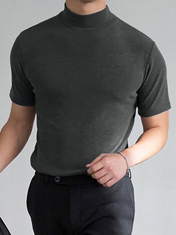 🎁2024 Neujahrsverkauf🎁Hochgeschlossenes Slim-Fit-T-Shirt für Herren