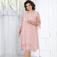 Spitzen-Midikleid für Damen in lockerer Passform