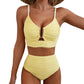 💥Strand-Hit✨Damen Push-Up Bikini mit hoher Taille