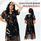 Fließendes Maxikleid mit V-Ausschnitt und Print