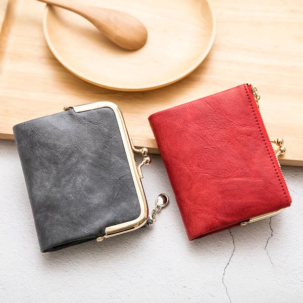 Mini Fashion Damen Quadratische Kurze Geldbörse